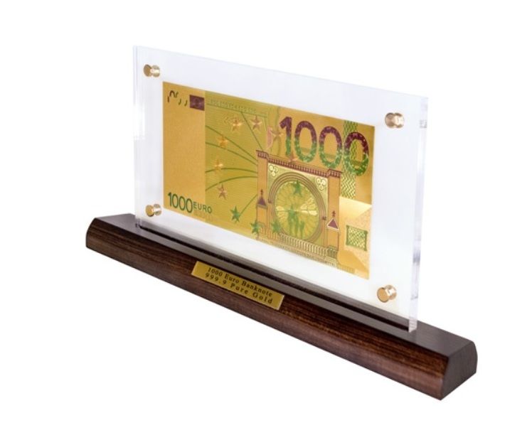 Банкнота Подарункова 1000 Eur Евро на Підставці