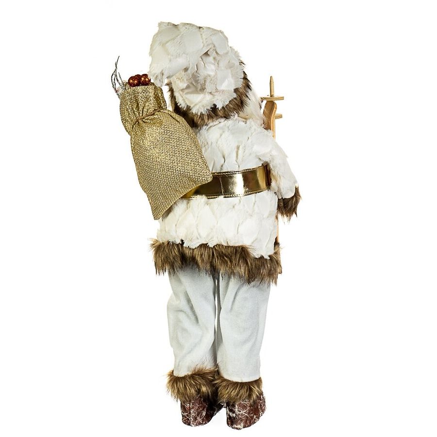 Фигура Санта с лыжами декоративная