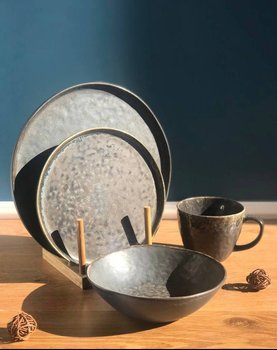 Набор тарелок керамических Плутон, столовый сервиз на 6 персон, 24 предмета