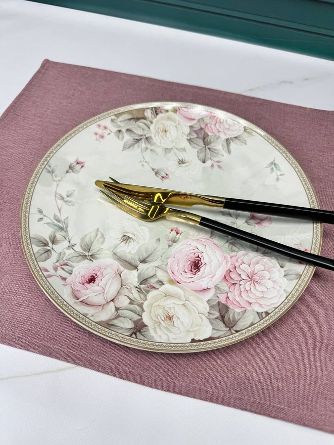 Набір тарілок English roses на 6 персон, 12 предметів