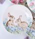Тарілка обідня Кролики 25 См 358-975. Пасхальний посуд