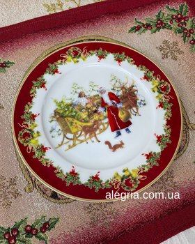 Набор фарфоровых тарелок Рождественская сказка 21 см 6 шт 986-132-6