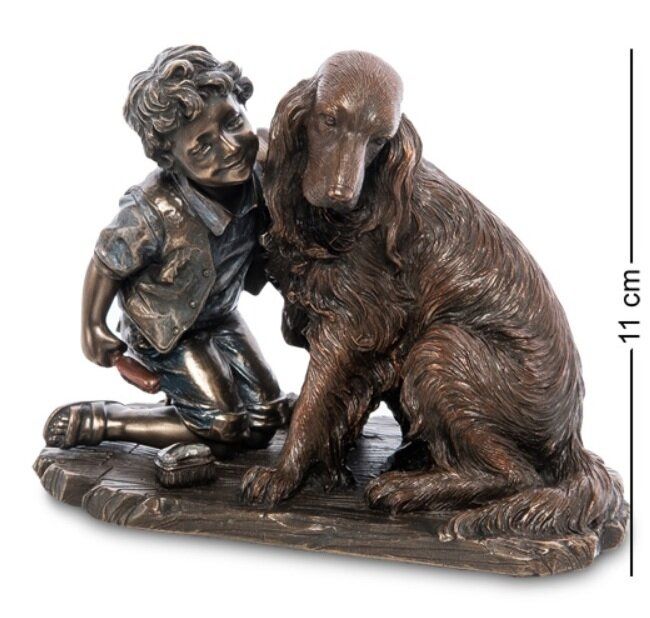 Статуэтка Veronese Мальчик с собакой WS-989