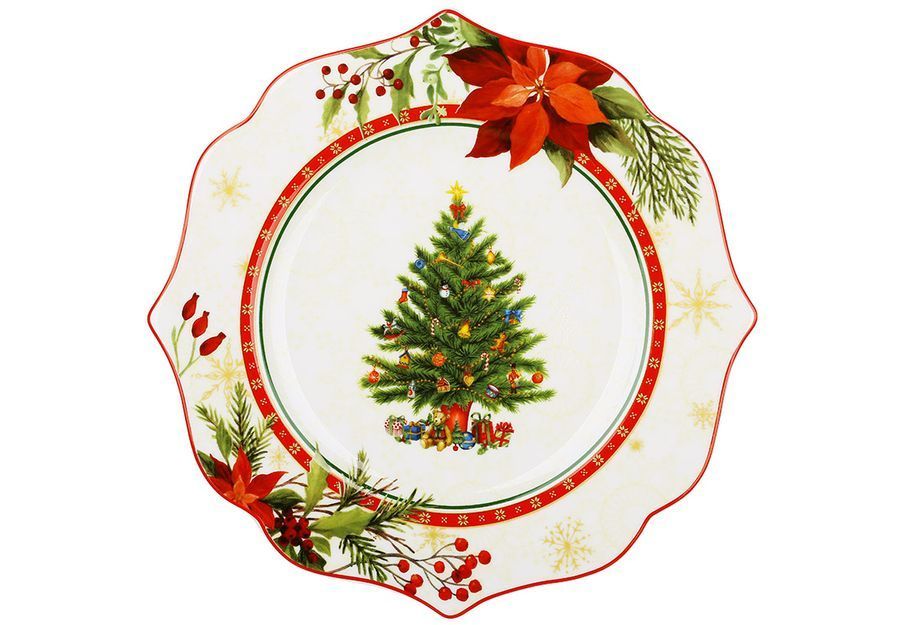 Тарелка Новогодняя Christmas Story Flower 21 см