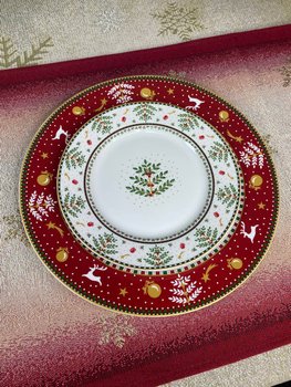 Набор новогодних тарелок Елочка на 4 персони (4 шт 26 см + 4 шт 19 см)