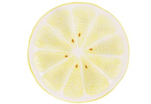 Блюдо, тарілка керамічна Соковиті Лимони 25 см