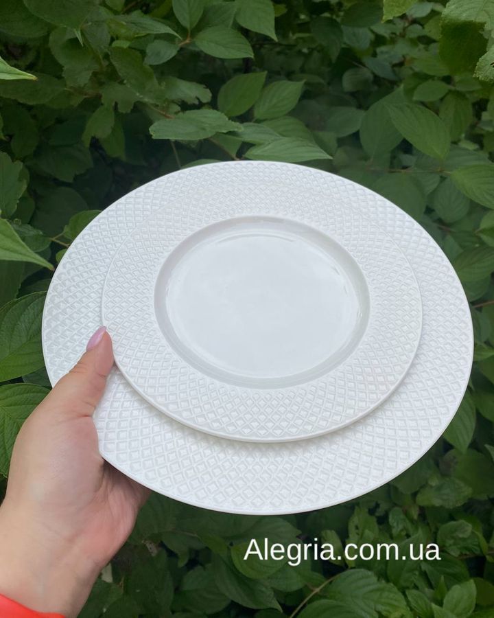 Набор столовой посуды на 6 персон Meddelin, белый фарфор