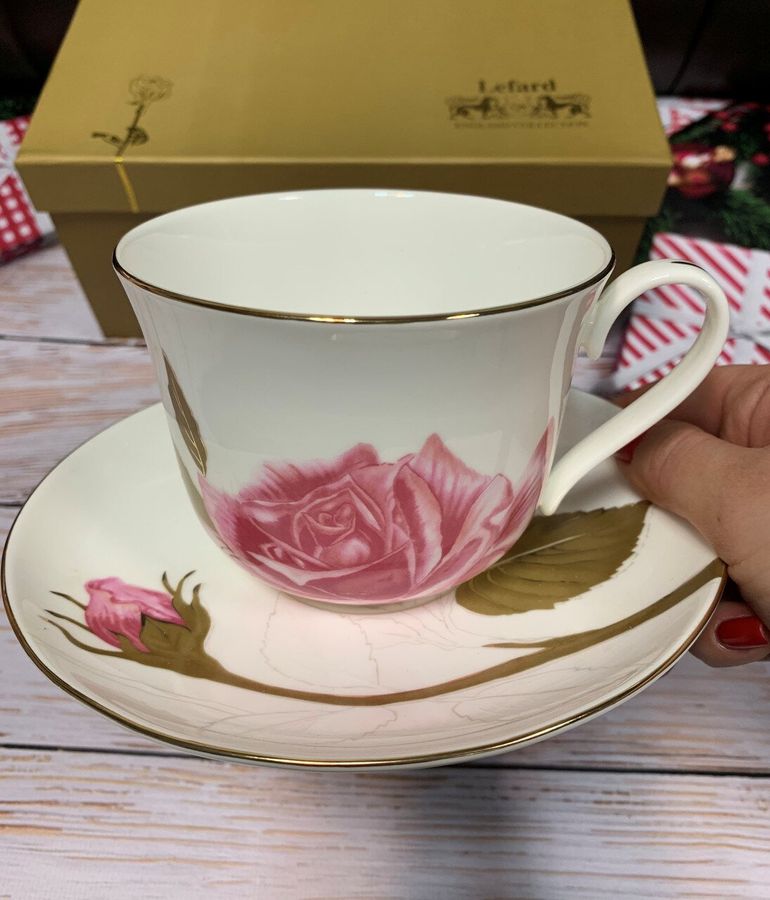 Чашка з Блюдцем Ніжна Троянда 264-429