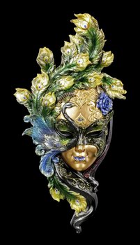 Коллекционная настенная Венецианская маска Veronese Павлин FS19339, Под заказ 10 рабочих дней