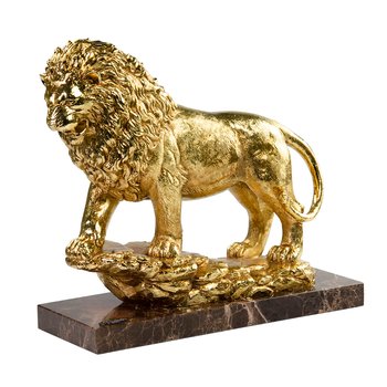 Статуэтка подарочная "Лев" Anglada, мрамор и золото