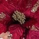 Цветок новогодний с шишкой 6004-012