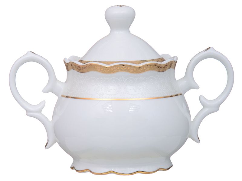 Чайний Сервіз на 6 Персон Білого Кольору 586-347, Класична Порцеляна