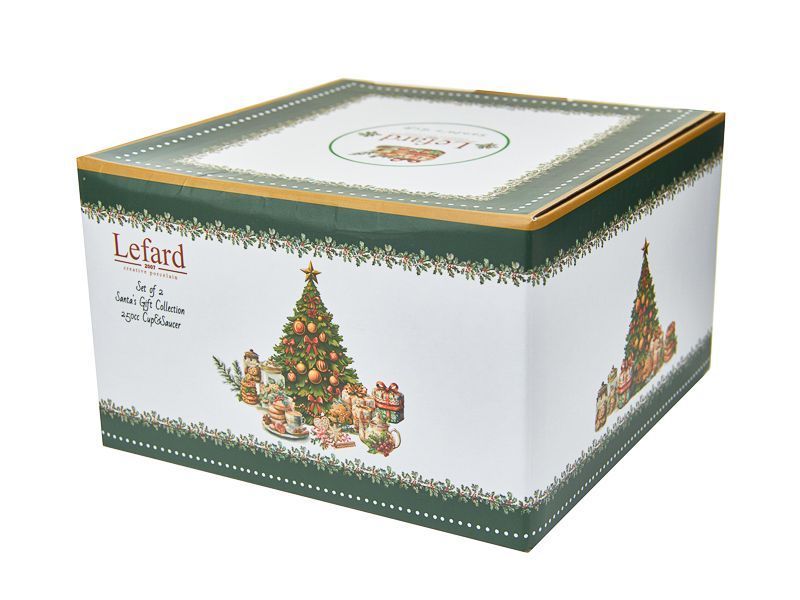 Чайный набор новогодний на 2 персоны "SANTA'S GIFT" 250 мл