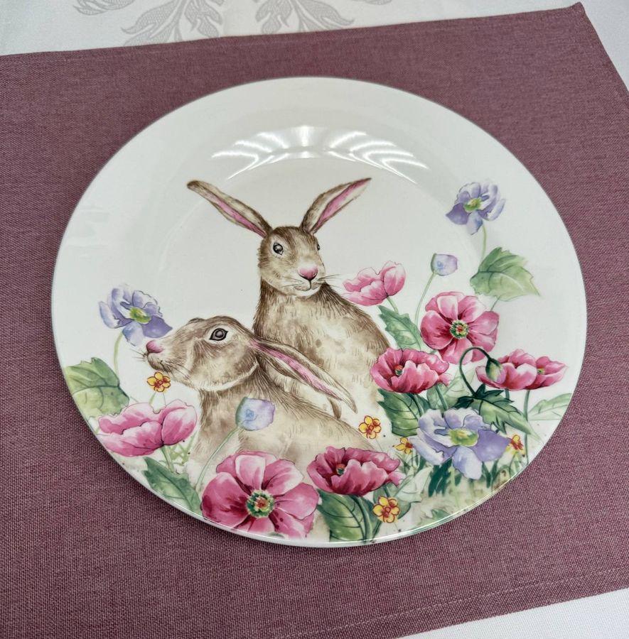 Набор из 6 тарелок Кролики 25 см 358-974-6