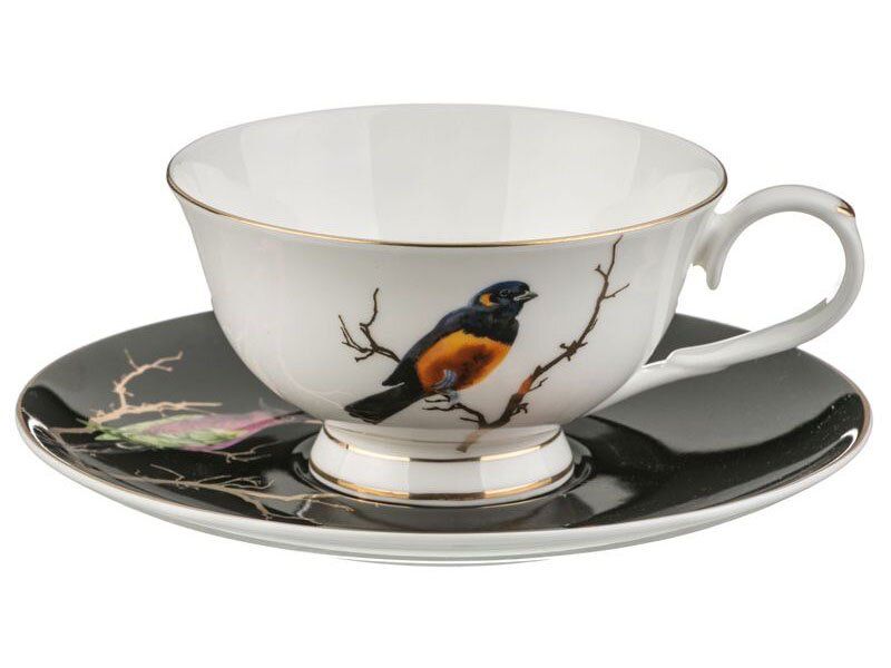 Чайный набор фарфоровый на 6 персон Золотая птица 264-636
