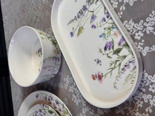 Блюдо сервіровочне, фарфорове Floral 30 х 16 см