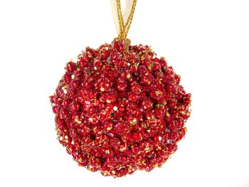 Елочное украшение "Красный шар" 10 см 66-083