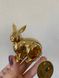 Фігурка Кролик Метал з Жовтими Кристалами 83500. Пасхальний Декор
