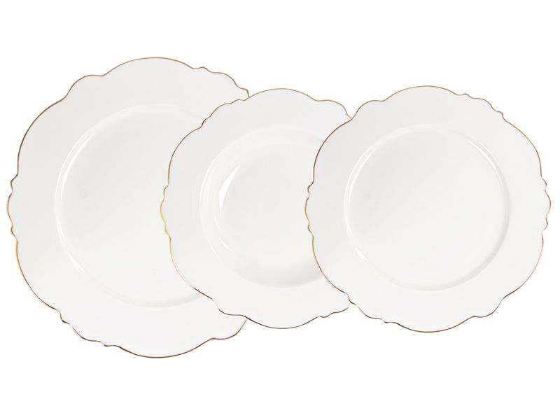 Набор тарелок на 6 персон White Princess, 18 предметов