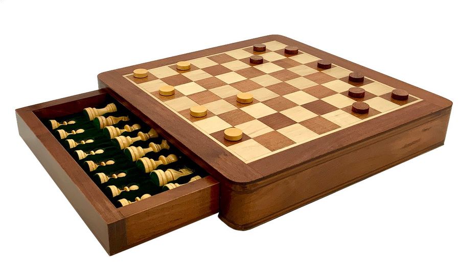 Шахматы дорожные с шашками Italfama G1037D