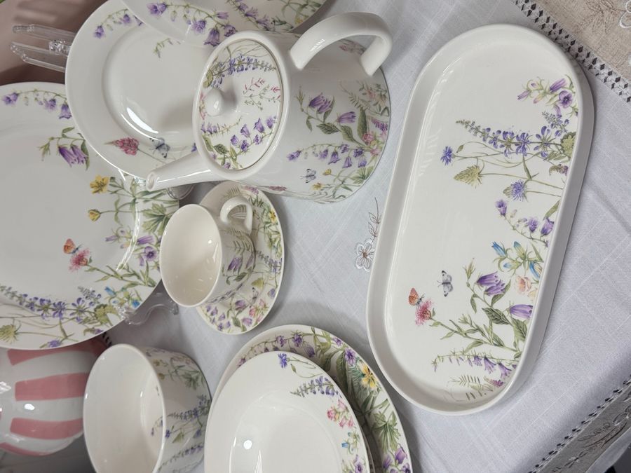 Блюдо сервіровочне, фарфорове Floral 30 х 16 см