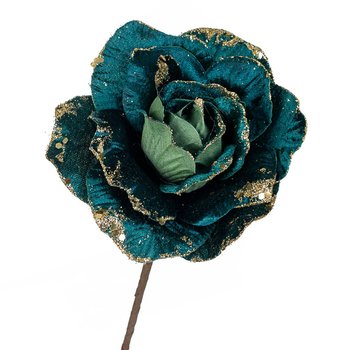 Цветок новогодний "Зимняя роза" синий (6009-046)