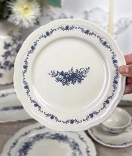 Набір фарфорових тарілок "BLUE GARDEN" 19 см 6 шт