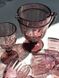 Набір з 6 Скляних Келихів на Ніжці з Кувшином Вінтаж Рожевий