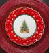Набор новогодних тарелок на 4 персони Рождественский, 8 предметов