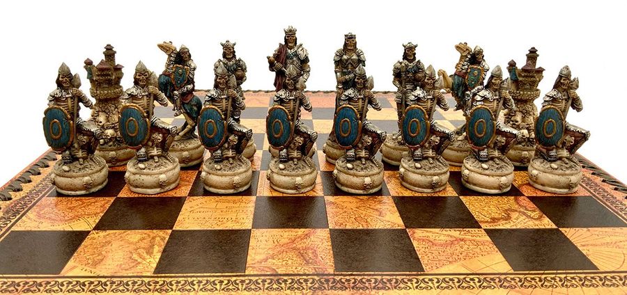 Подарочный комплект Italfama "Skeletons" шахматы, шашки, Нарды