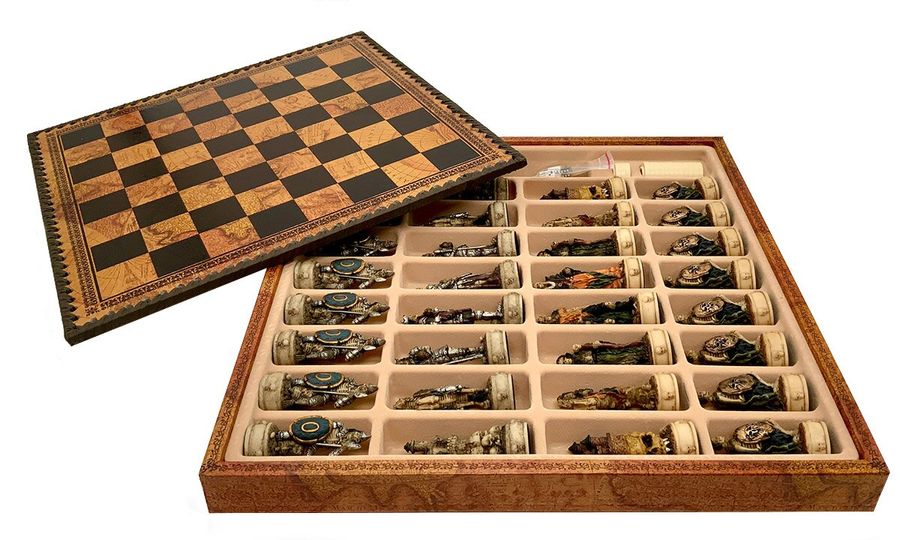 Подарочный комплект Italfama "Skeletons" шахматы, шашки, Нарды
