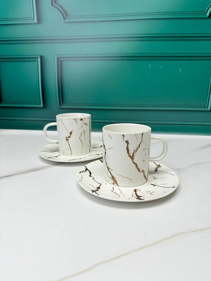 Чайный, кофейный набор Мраморная роскошь 220 мл на 2 персоны 805-703