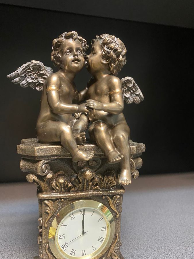 Каминный набор Veronese Ангелочки (часы и 2 подсвечника)