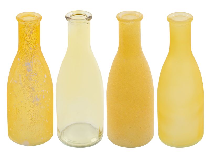 Набір з 4 скляних вазочок Amber 6 х 18 см 804-115
