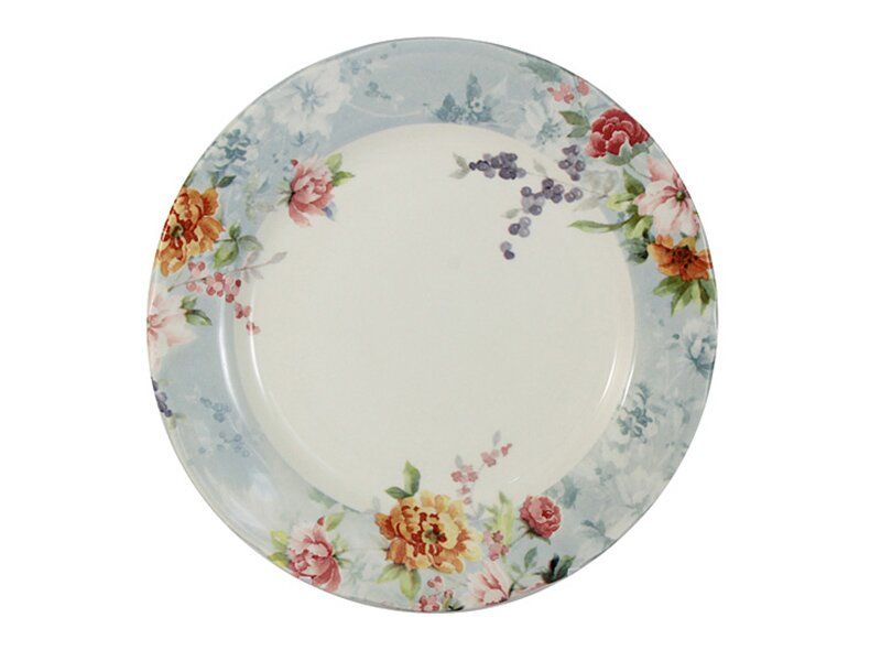 Набор из 6 керамических тарелок Цветочный сад