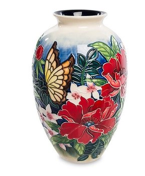 Фарфоровая ваза Бабочка в саду Pavone JP-852/ 2