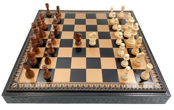 Подарочный набор Italfama "Palissandro Dorato" (шахматы, шашки, Нарды)