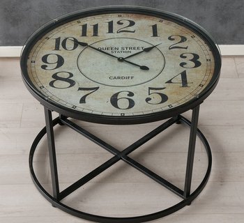 Столик интерьерный кофейный с часами 80 х 56 см