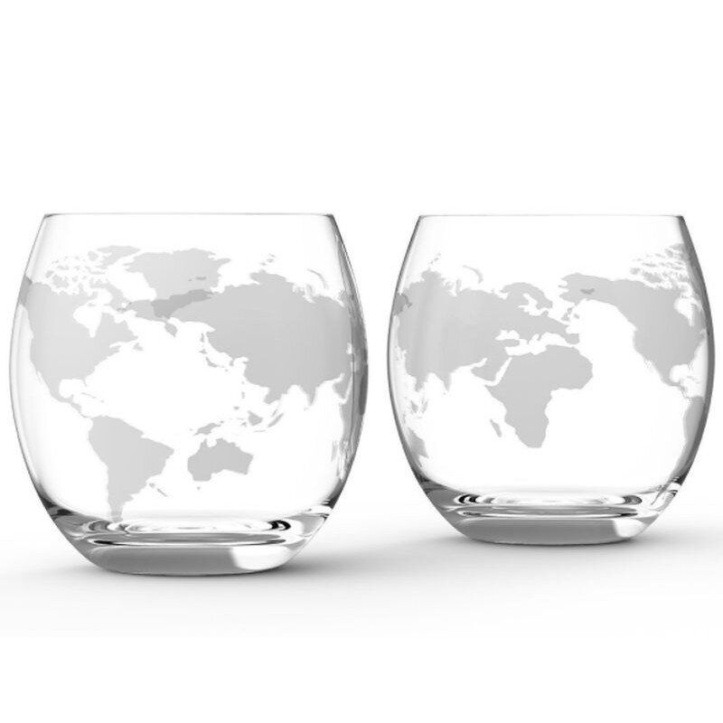 Набор из 2 стаканов для виски "Вокруг света"