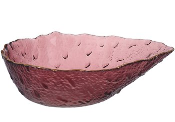Салатник скляний, піала Drop 20 см пурпуровий