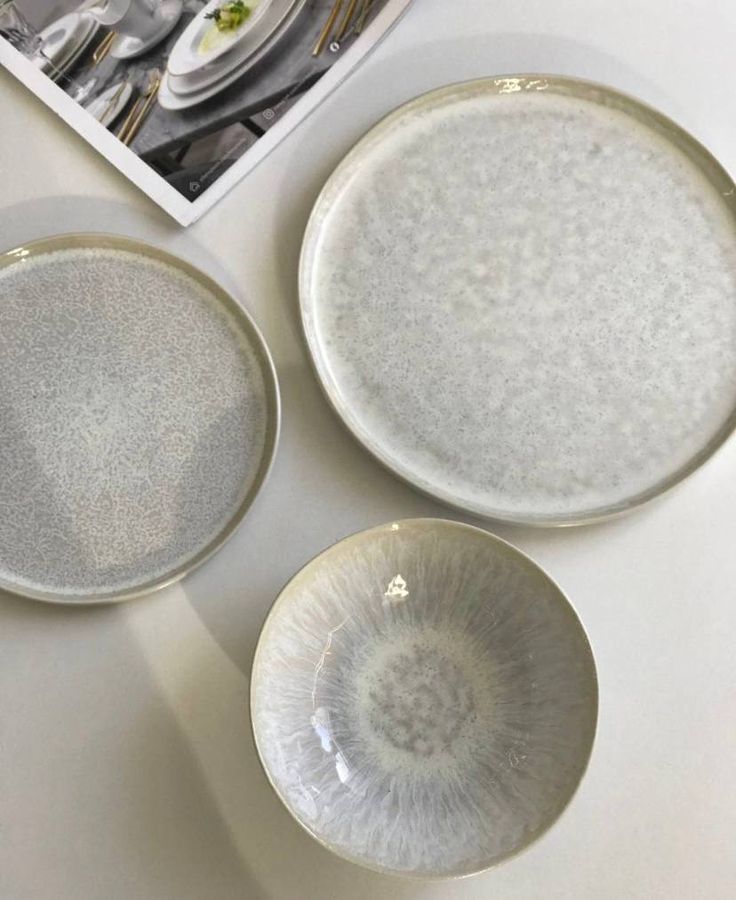 Набор керамических тарелок с бортиком Jupiter на 4 персоны, 8 предметов