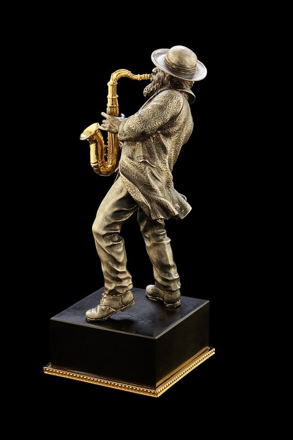 Бронзовая статуэтка Vizuri Саксофонист. Подарок музыканту