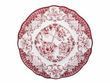 Тарілки фарфорові 6 шт "JARDIN &Eacute;L&Eacute;GANT" 26 см у вінтажному стилі червона