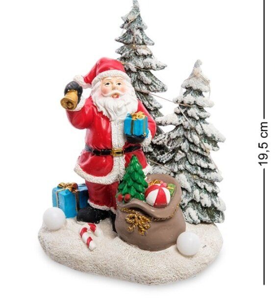 Декоративная музыкальная фигура с подсветкой Дед Мороз