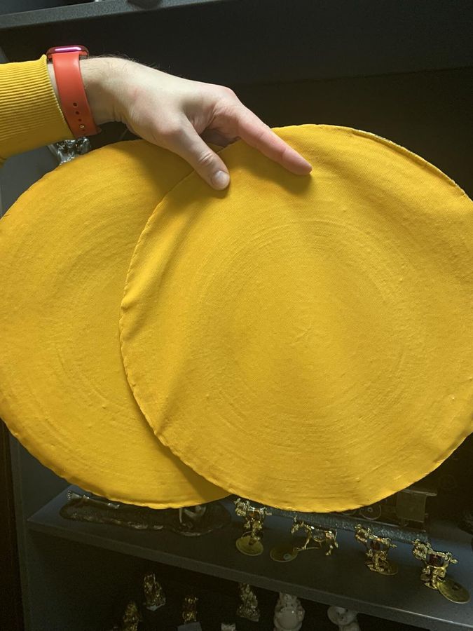 Плейсмат, салфетка на стол круглая из бисера 36 см 877-010