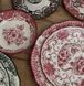Тарілки фарфорові 6 шт "JARDIN &Eacute;L&Eacute;GANT" 26 см у вінтажному стилі червона