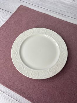 Набор из 6 фарфоровых тарелок Белая роза 20 см