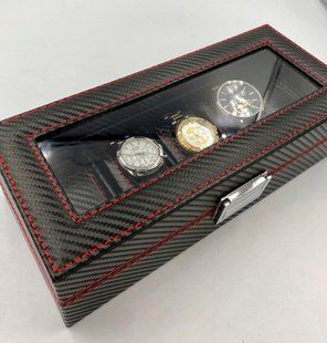Шкатулка для часов на 5 отделений 5PU.CRB.BL