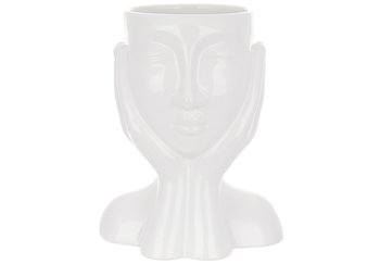 Ваза белая керамическая Face 733-708. Современный декор