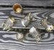 Подарочный набор шампуров с бронзовыми рюмками Охотнику ручной работы
